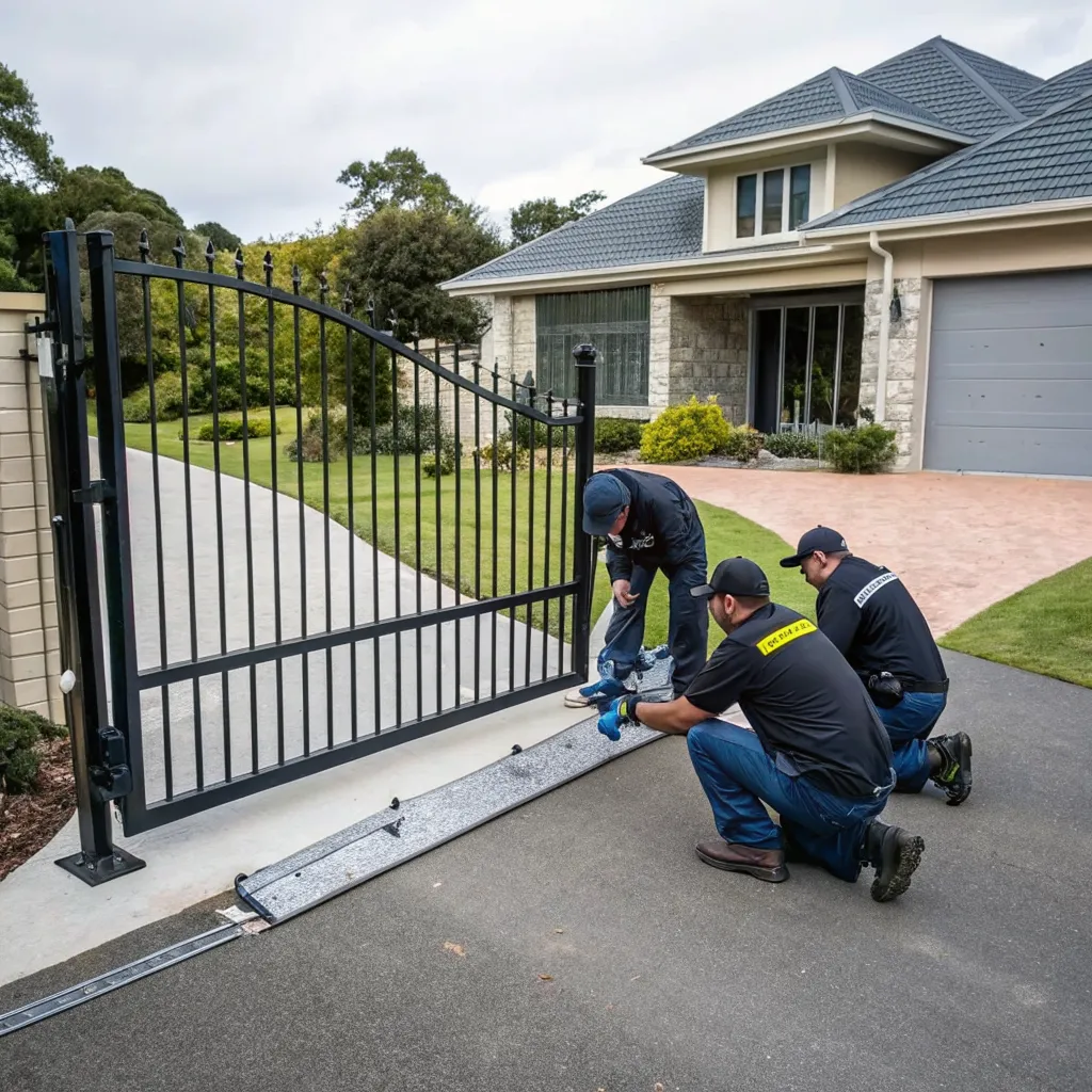 Toralith driveway gate installation team
